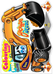 Backhoe Colouring Book